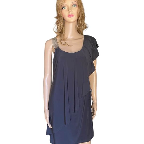 New! Betsy Adam Embelished One Shoulder
Black Dress size 6 - Picture 16 of 16